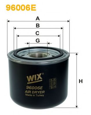 Осушитель воздуха, пневматическая система WIX FILTERS 96006E