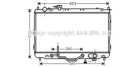 Радиатор, охлаждение двигателя GERI 35541