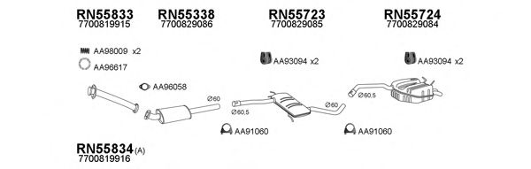 Система выпуска ОГ VENEPORTE 550280