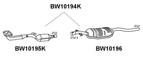 Предглушитель выхлопных газов VENEPORTE BW10196