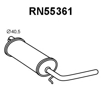 Глушитель выхлопных газов конечный VENEPORTE RN55361