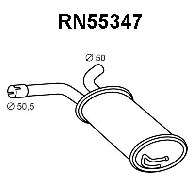 Средний глушитель выхлопных газов VENEPORTE RN55347