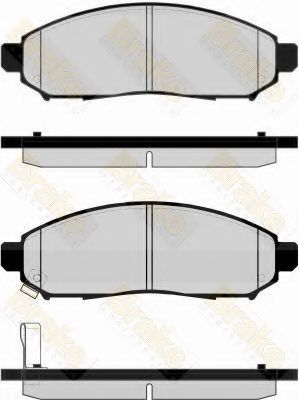 Комплект тормозных колодок, дисковый тормоз Brake ENGINEERING PA1713