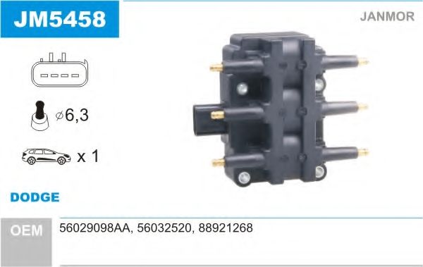 Катушка зажигания JANMOR JM5458