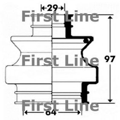 Пыльник, приводной вал FIRST LINE FCB2910