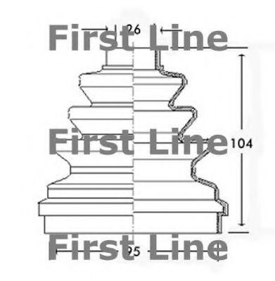 Пыльник, приводной вал FIRST LINE FCB2215