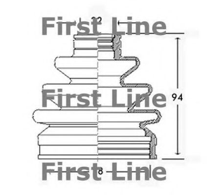 Пыльник, приводной вал FIRST LINE FCB2246