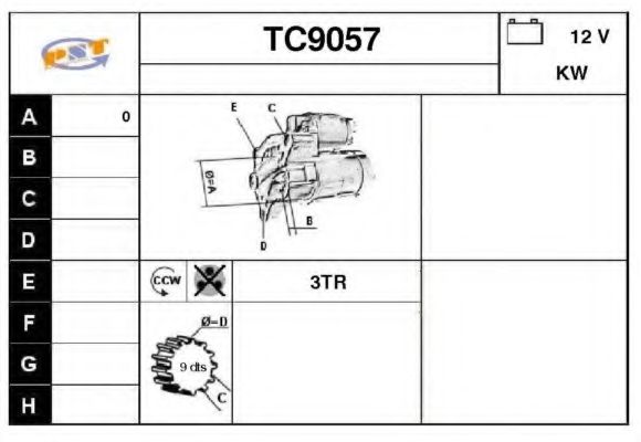 Стартер SNRA TC9057
