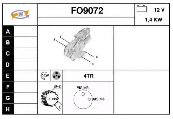 Стартер SNRA FO9072