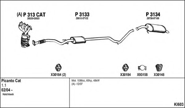 Система выпуска ОГ FENNO KI603