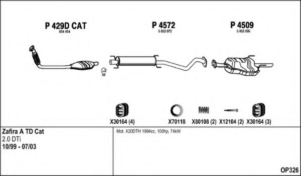 Система выпуска ОГ FENNO OP326