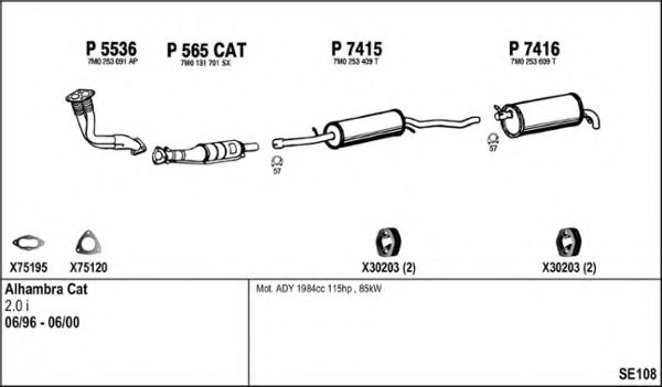 Система выпуска ОГ FENNO SE108