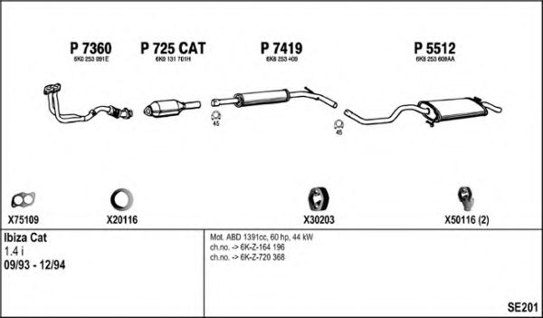 Система выпуска ОГ FENNO SE201