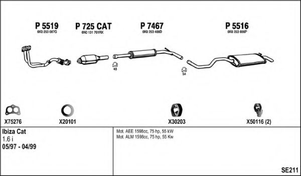 Система выпуска ОГ FENNO SE211