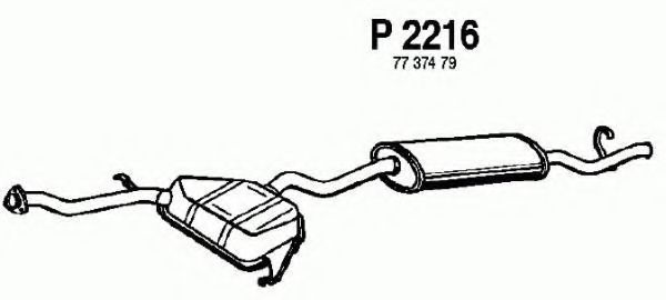 Глушитель выхлопных газов конечный FENNO P2216