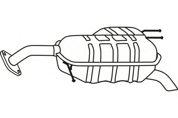 Глушитель выхлопных газов конечный FENNO P31021