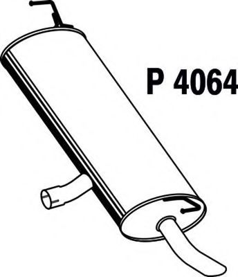 Глушитель выхлопных газов конечный FENNO 4064