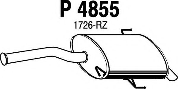 Глушитель выхлопных газов конечный FENNO P4855