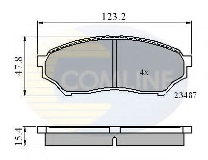 Комплект тормозных колодок, дисковый тормоз COMLINE CBP0826