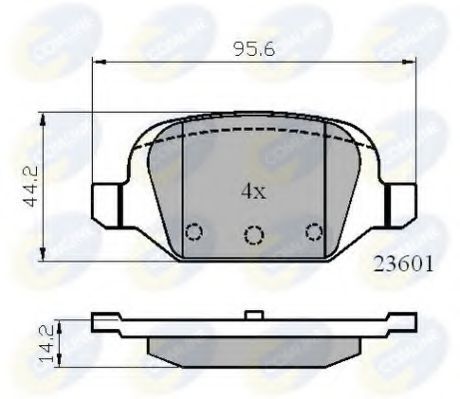 Комплект тормозных колодок, дисковый тормоз COMLINE CBP01026