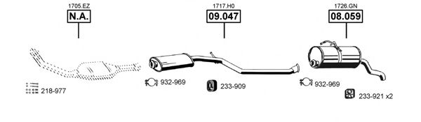 Система выпуска ОГ ASMET CI090295