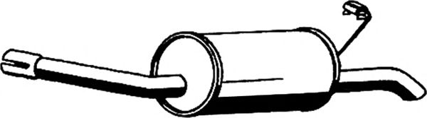 Глушитель выхлопных газов конечный ASMET 07105