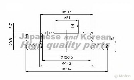Тормозной диск ASHUKI N013-18