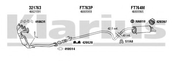 Система выпуска ОГ KLARIUS 330846U
