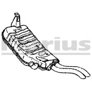 Глушитель выхлопных газов конечный KLARIUS 240878