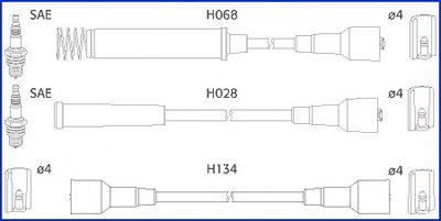 Комплект проводов зажигания HITACHI 134203