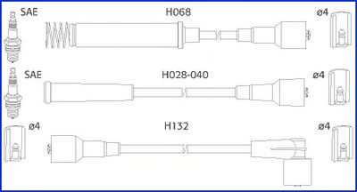 Комплект проводов зажигания HITACHI 134214