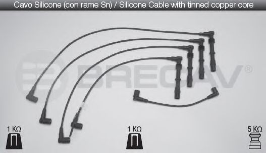 Комплект проводов зажигания BRECAV 02.508