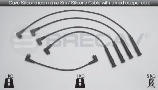 Комплект проводов зажигания BRECAV 04.502