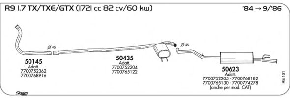 Система выпуска ОГ SIGAM RE101