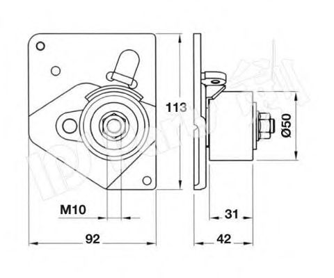 Устройство для натяжения ремня, ремень ГРМ IPS Parts ITB-6124