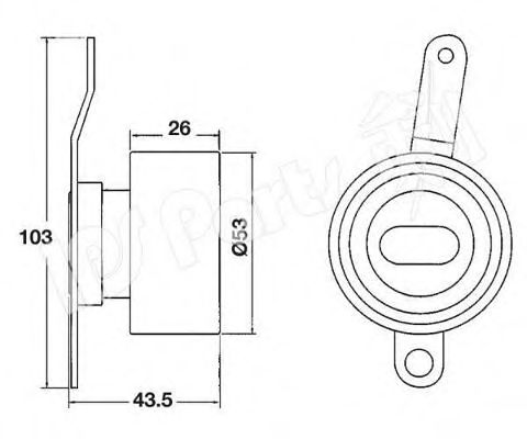 Устройство для натяжения ремня, ремень ГРМ IPS Parts ITB-6414