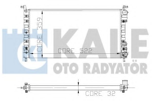 Радиатор, охлаждение двигателя KALE OTO RADYATÖR 102400