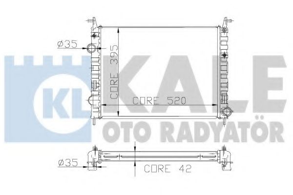 Радиатор, охлаждение двигателя KALE OTO RADYATÖR 214700