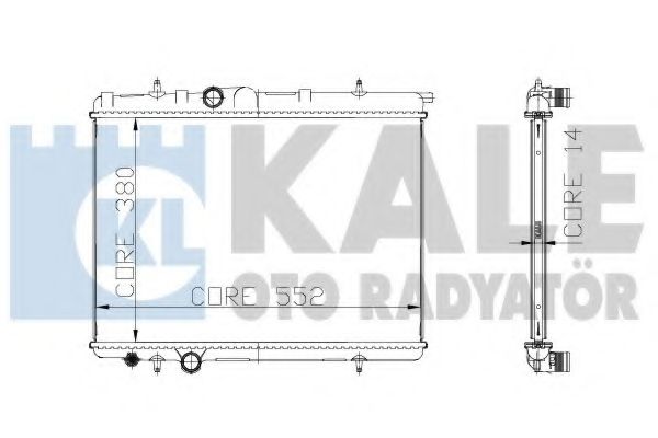 Радиатор, охлаждение двигателя KALE OTO RADYATÖR 217899