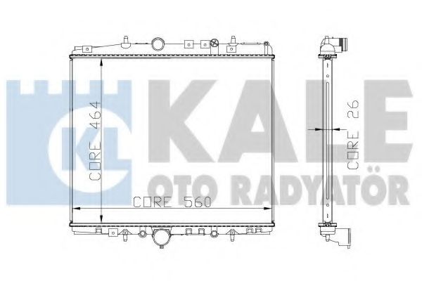 Радиатор, охлаждение двигателя KALE OTO RADYATÖR 285400