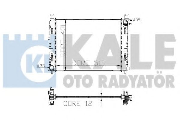 Радиатор, охлаждение двигателя KALE OTO RADYATÖR 305900