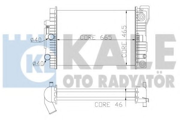 Радиатор, охлаждение двигателя KALE OTO RADYATÖR 351500