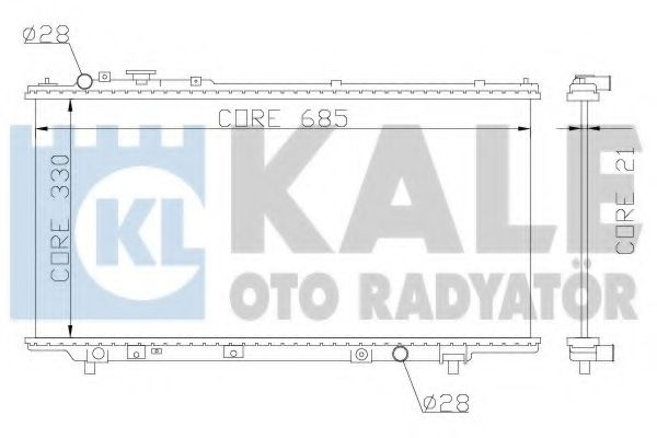 Радиатор, охлаждение двигателя KALE OTO RADYATÖR 359700