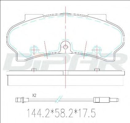 Комплект тормозных колодок, дисковый тормоз DITAS DFB1294
