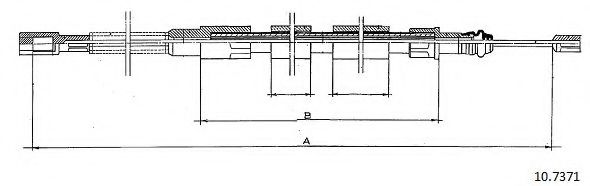 Трос, стояночная тормозная система CABOR 10.7371