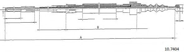 Трос, стояночная тормозная система CABOR 10.7404