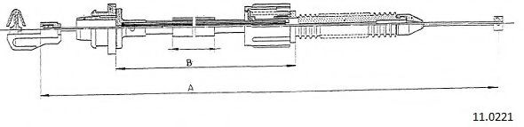 Тросик газа CABOR 11.0221