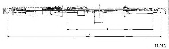 Тросик газа CABOR 11.918