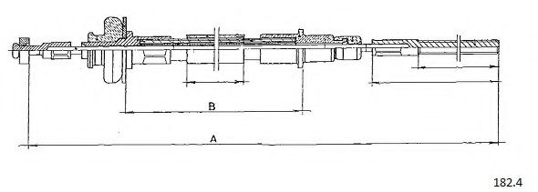 Трос, управление сцеплением CABOR 1824