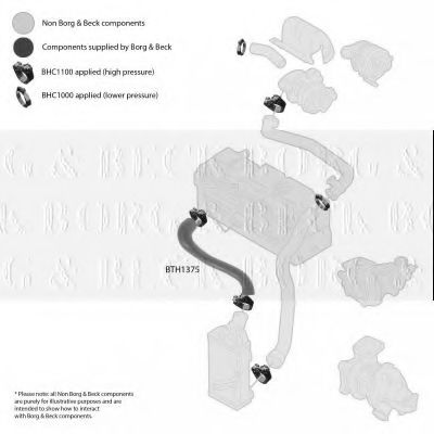 Трубка нагнетаемого воздуха BORG & BECK BTH1375